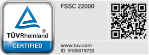 NCI FSSC certification logo by TUV Rheinland